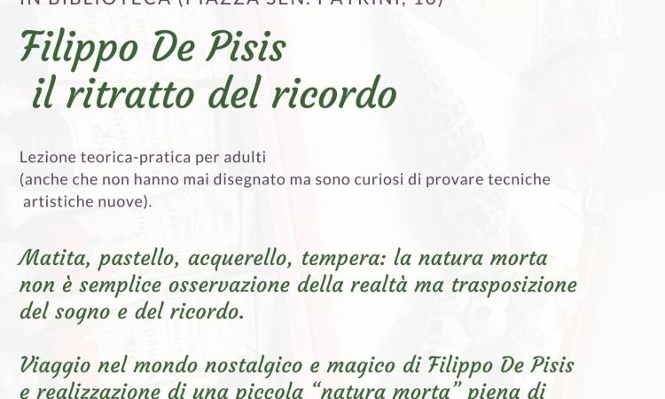 Locandina della lezione teorico pratica su Filippo De Pisis
