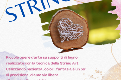 locandina del laboratorio di string art